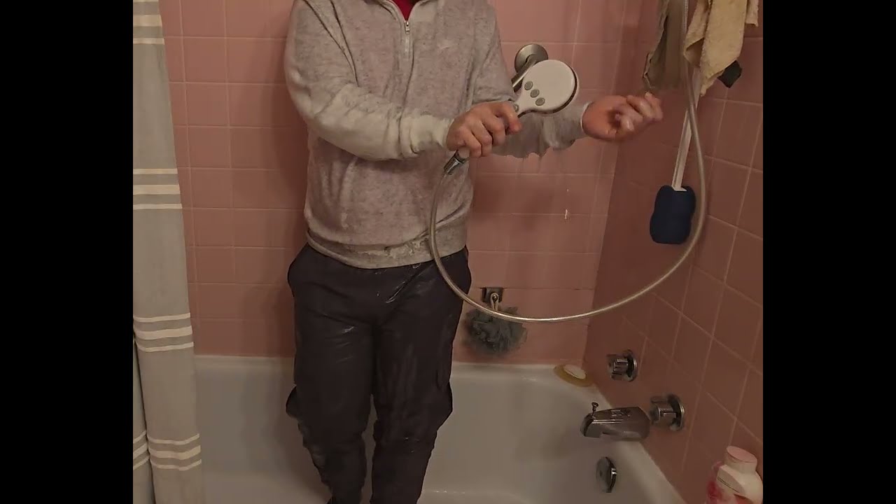 Showering in Multiple Layers of Clothes 