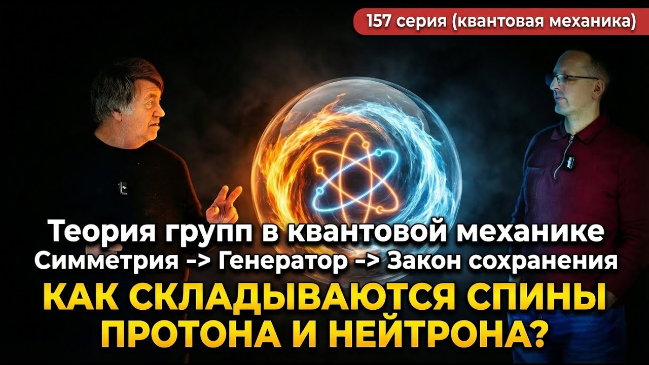 157. Как складываются спины в квантовой механике? Теория групп и законы сохранения НЕпростым языком.