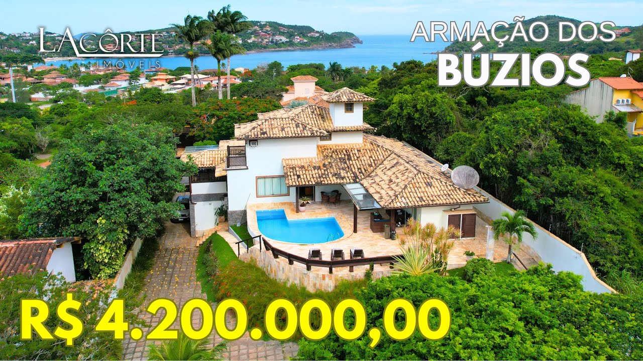 CASA VISTA MAR, MOBILIADA, 06 SUÍTES! 1.500M² EM ÁREA NOBRE DE BÚZIOS!