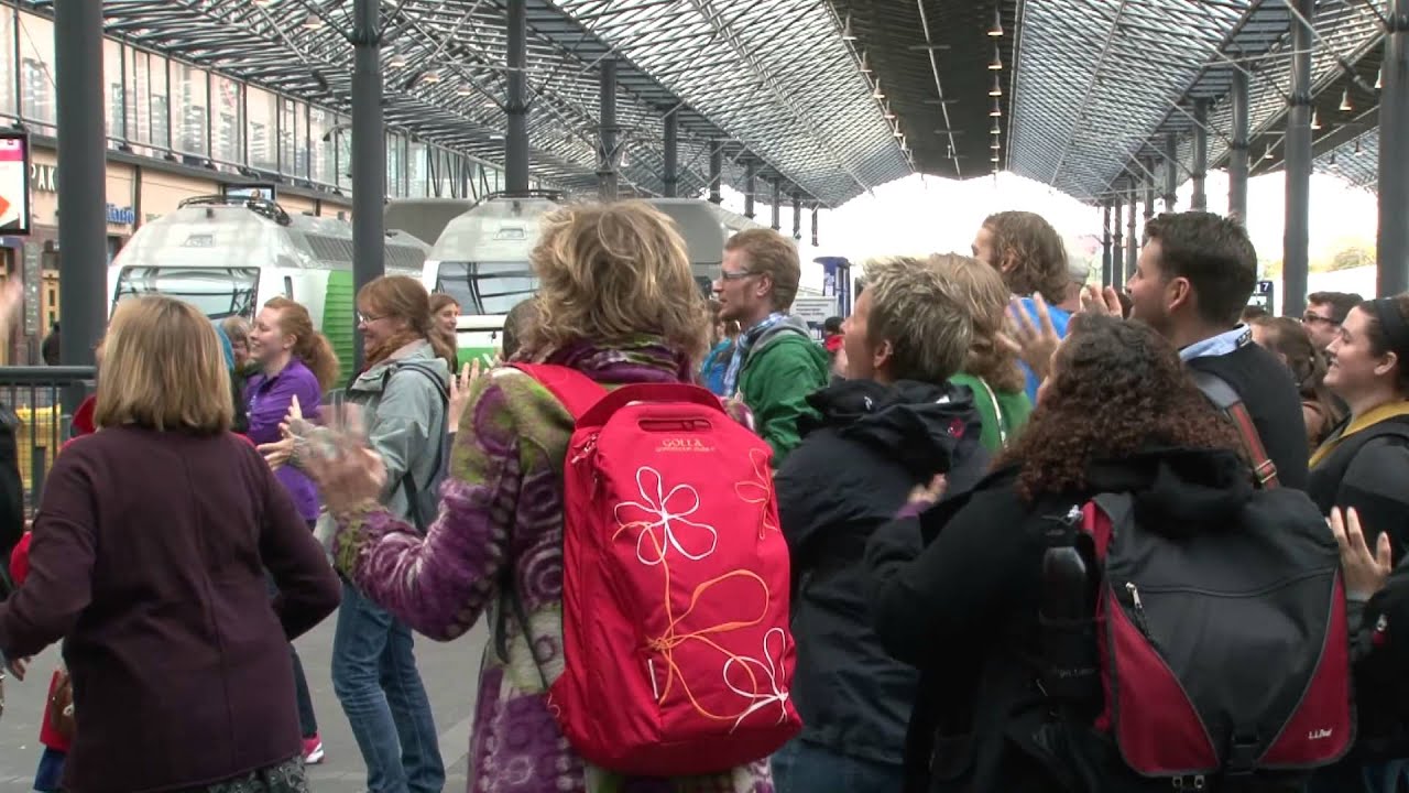 International Week of the Deaf -- Sign Language Flash Mob, Helsinki Central Railway Station 2013