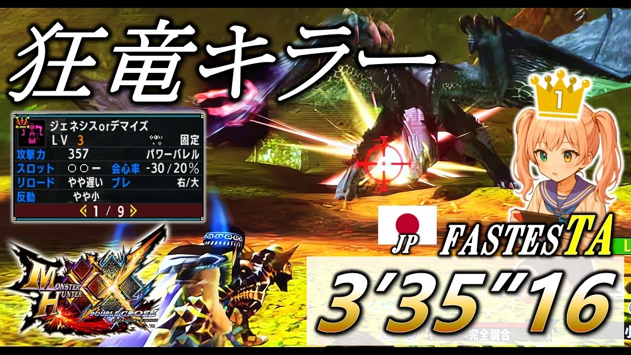 【MHXX】渾沌ゴアのヘビィを担いで日本1位を取る獰猛ゴアTA【合成音声実況】