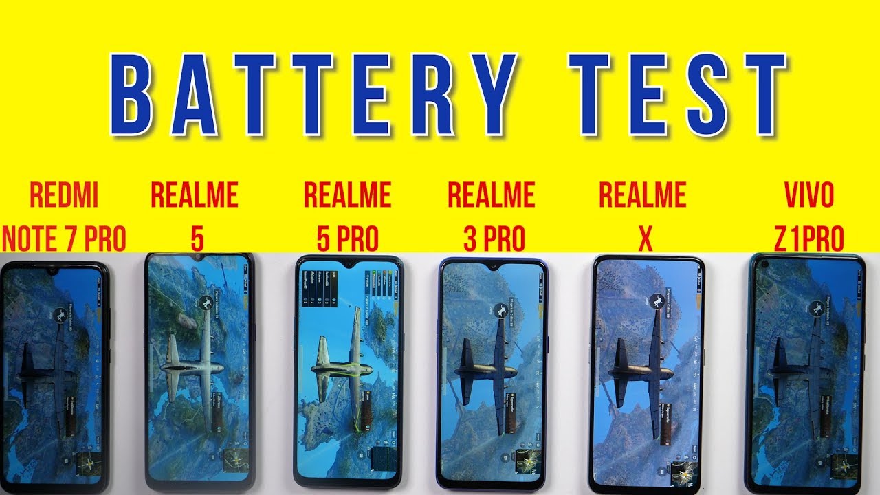 Realme 5 Pro Battery Test: vs Realme X, Realme 3 Pro, Z1 Pro, Note 7 Pro | Battery Drain | Charging