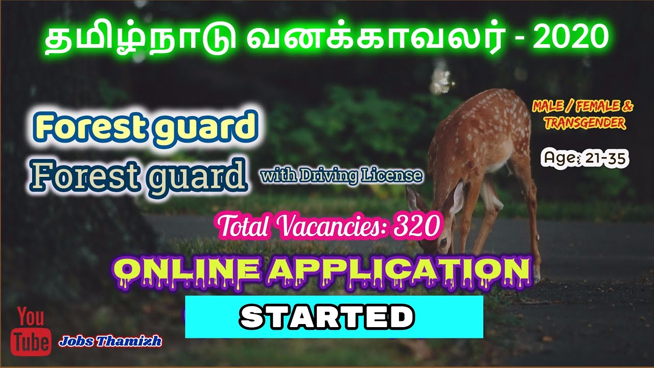 Forest Recruitment 2020 for Forest Guard  Driving License with How to apply