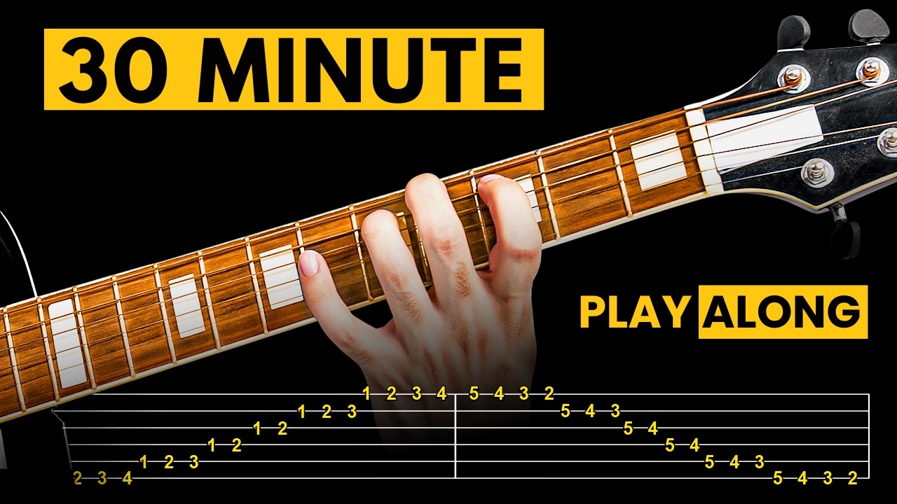 30 Minutes Of Guitar Exercises To Improve FAST (Intermediate Level) | PLAY ALONG
