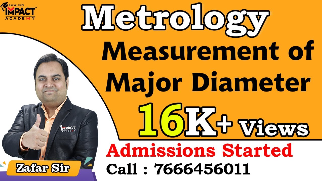 Measurement of Major Diameter | Metrology | Mechanical Engineering #engineering #gateexam2025