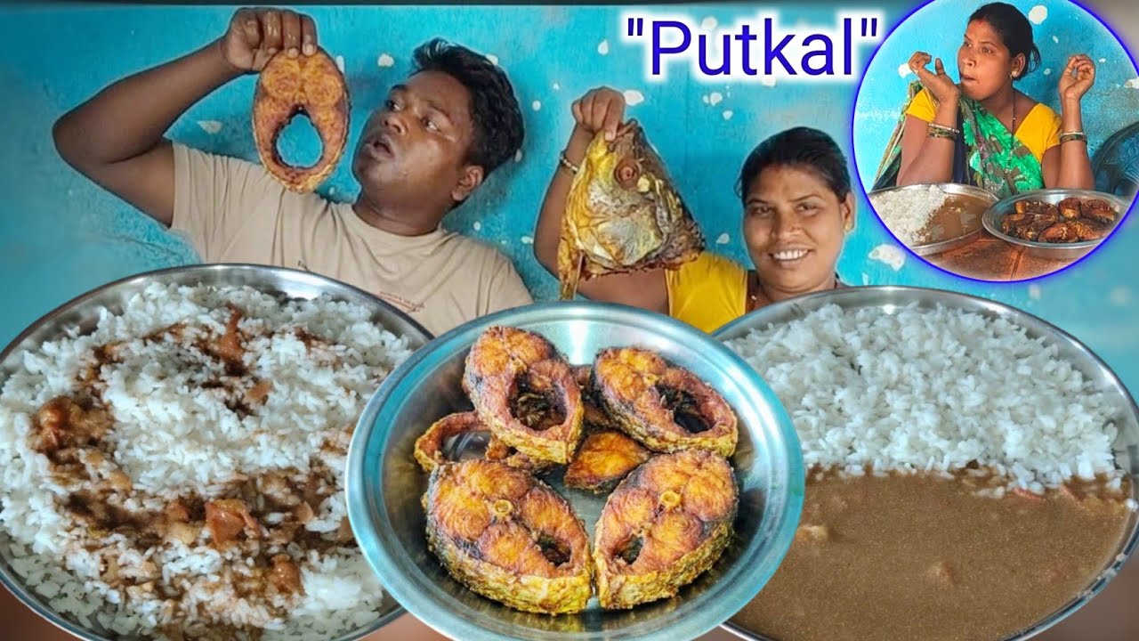 VILLAGE STYLE DESI FISH FRY & RICE | Traditional Putkal Mad Dabka Fish Mukbang 🐟🥘🌾