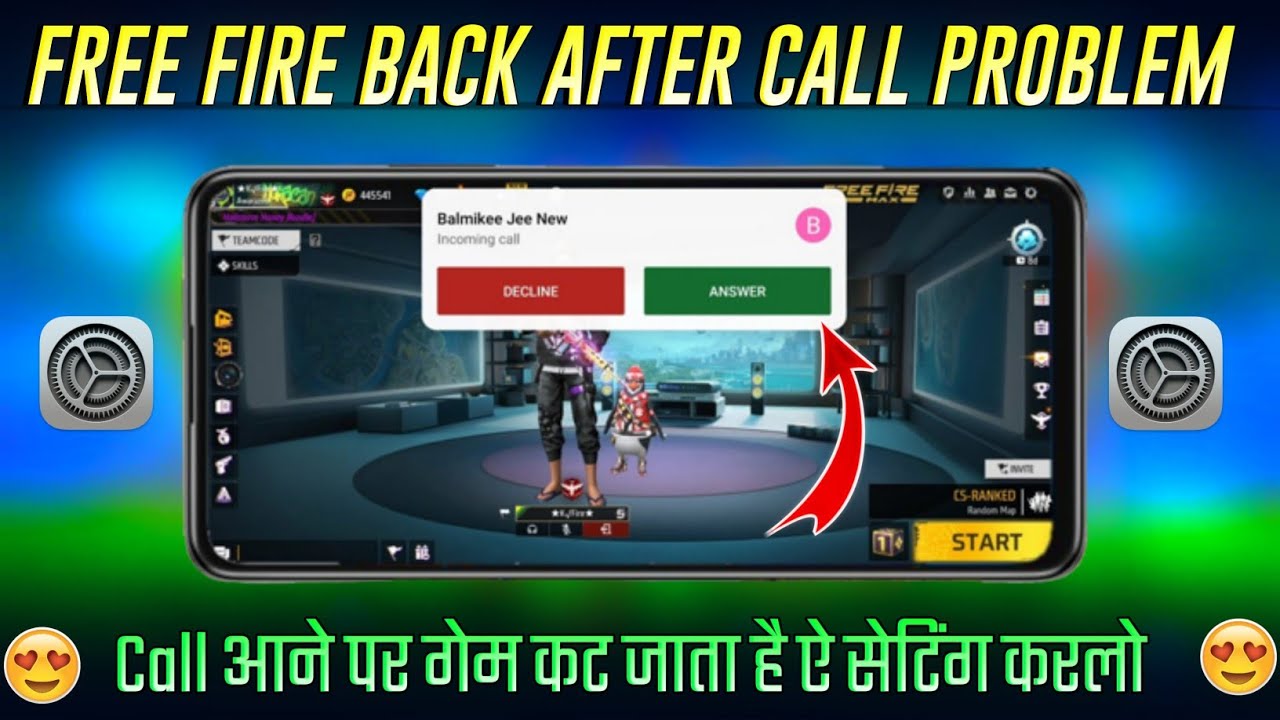 Free Fire Incomeing Call Problem।Free Fire Me Call Aane Pe Game Suru Se Start Ho Jata Hai।Ff Call Pr