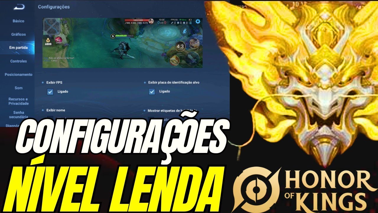 CONFIGURAÇÕES DE PRO PLAYER - HONOR OF KINGS
