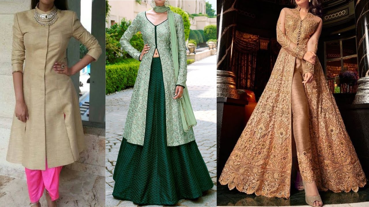 Classic Party Wear Jacket Style Kurti Designs & Styling Tips | Achkan Style Kurti Designs For Ladies