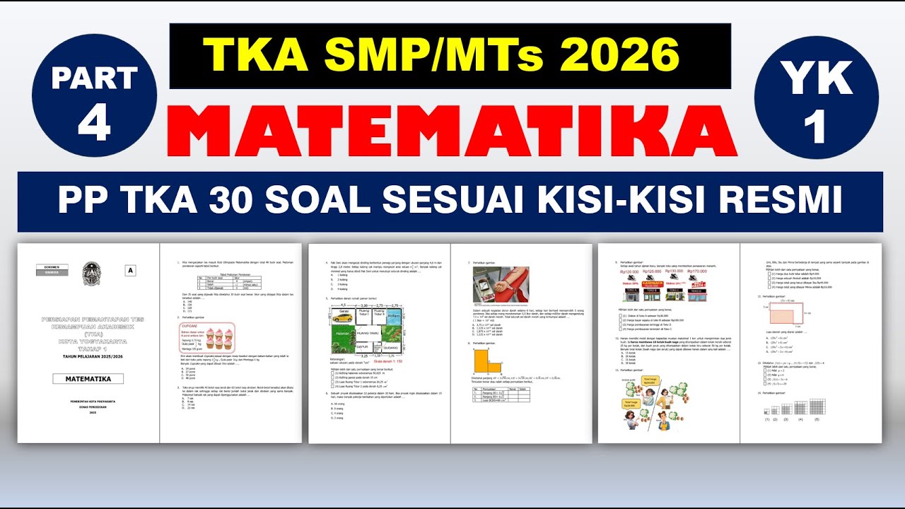 Soal TKA Matematika SMP MTs 2026 - PPTKA Kota Yogyakarta Tahap 1 Part-4