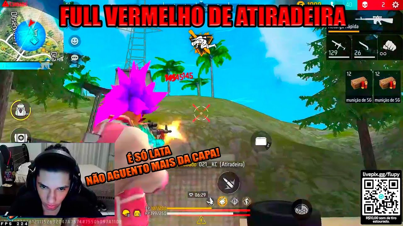 FLUPY COLOCOU UM SILENCIADOR NA ATIRADEIRA E SÓ DEU FULL VERMELHO!