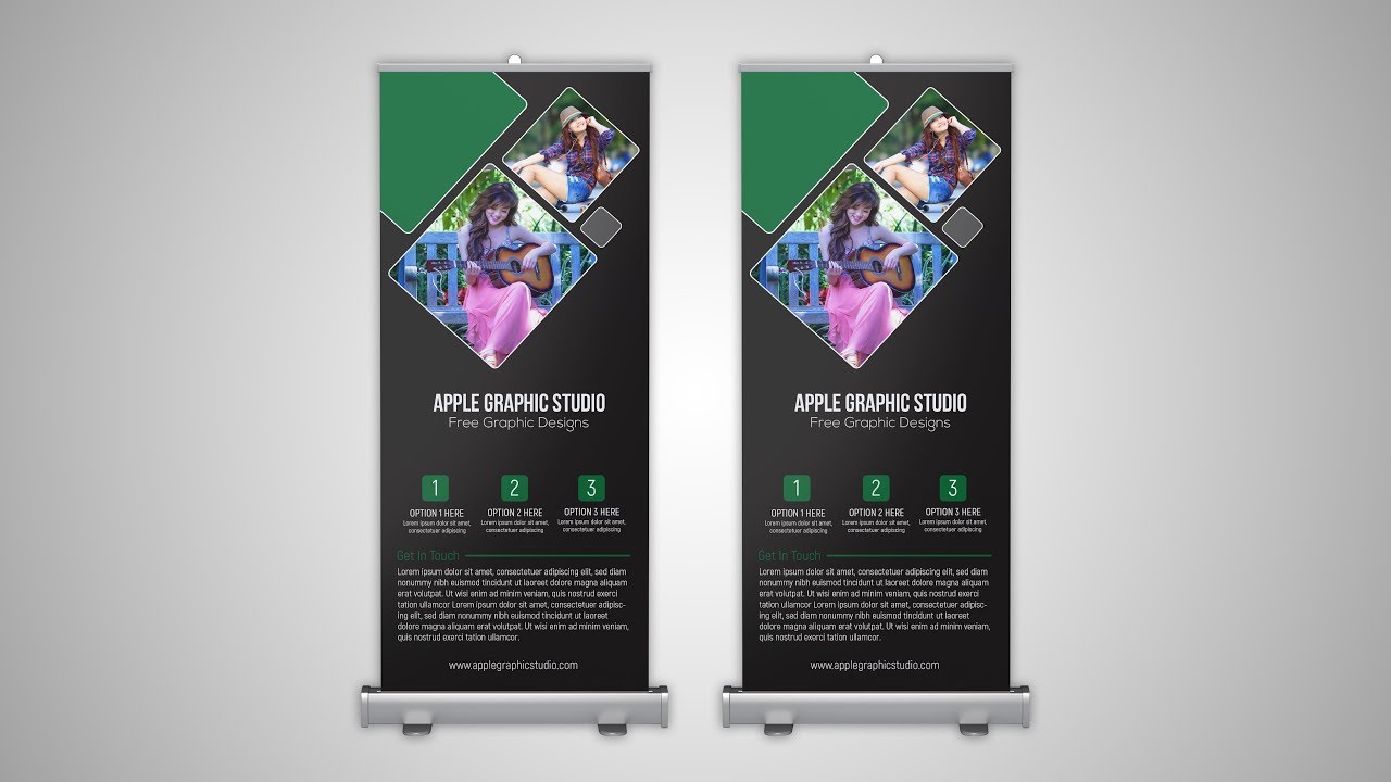 Print Ready Roll Up Banner Design - Adobe Illustrator Tutorial