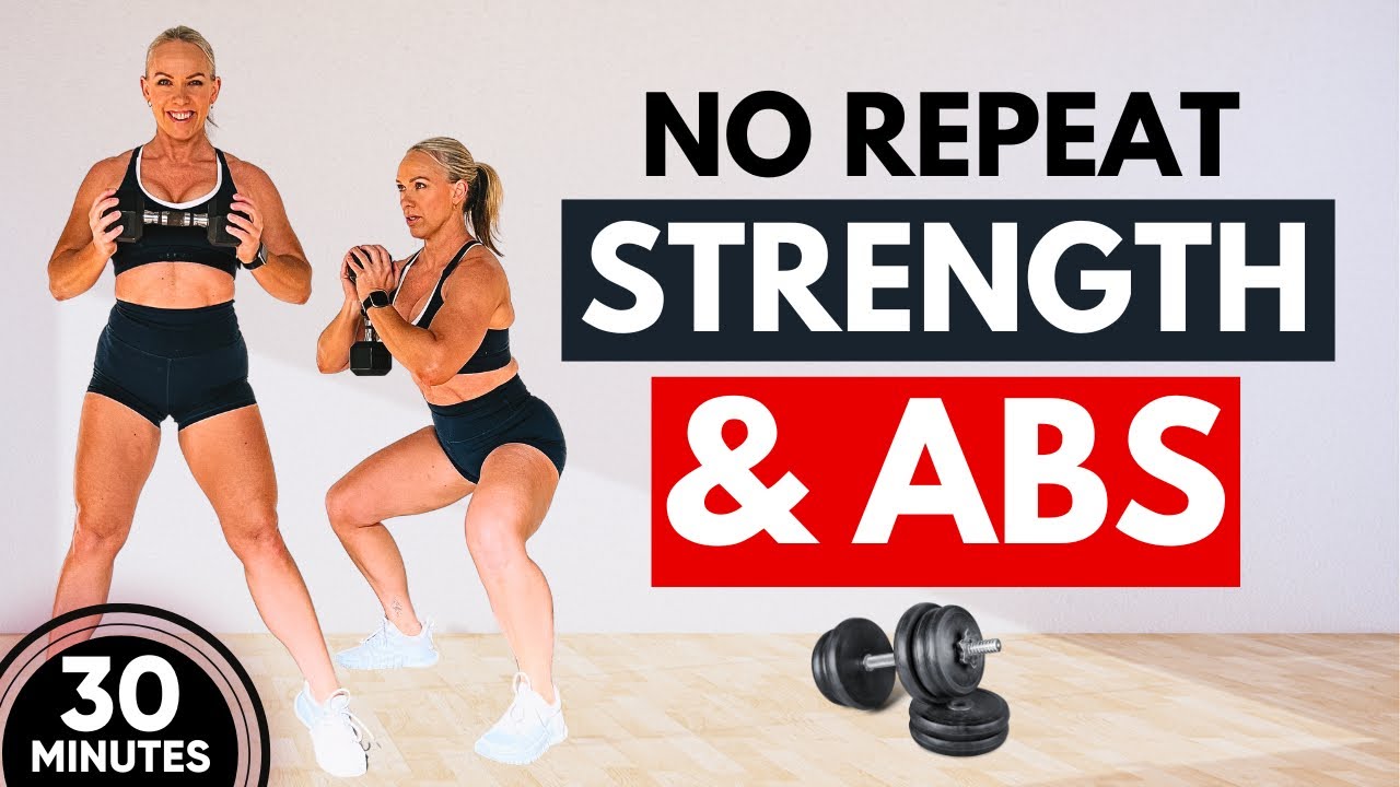 Full Body Strength and Abs Training With No Repeats