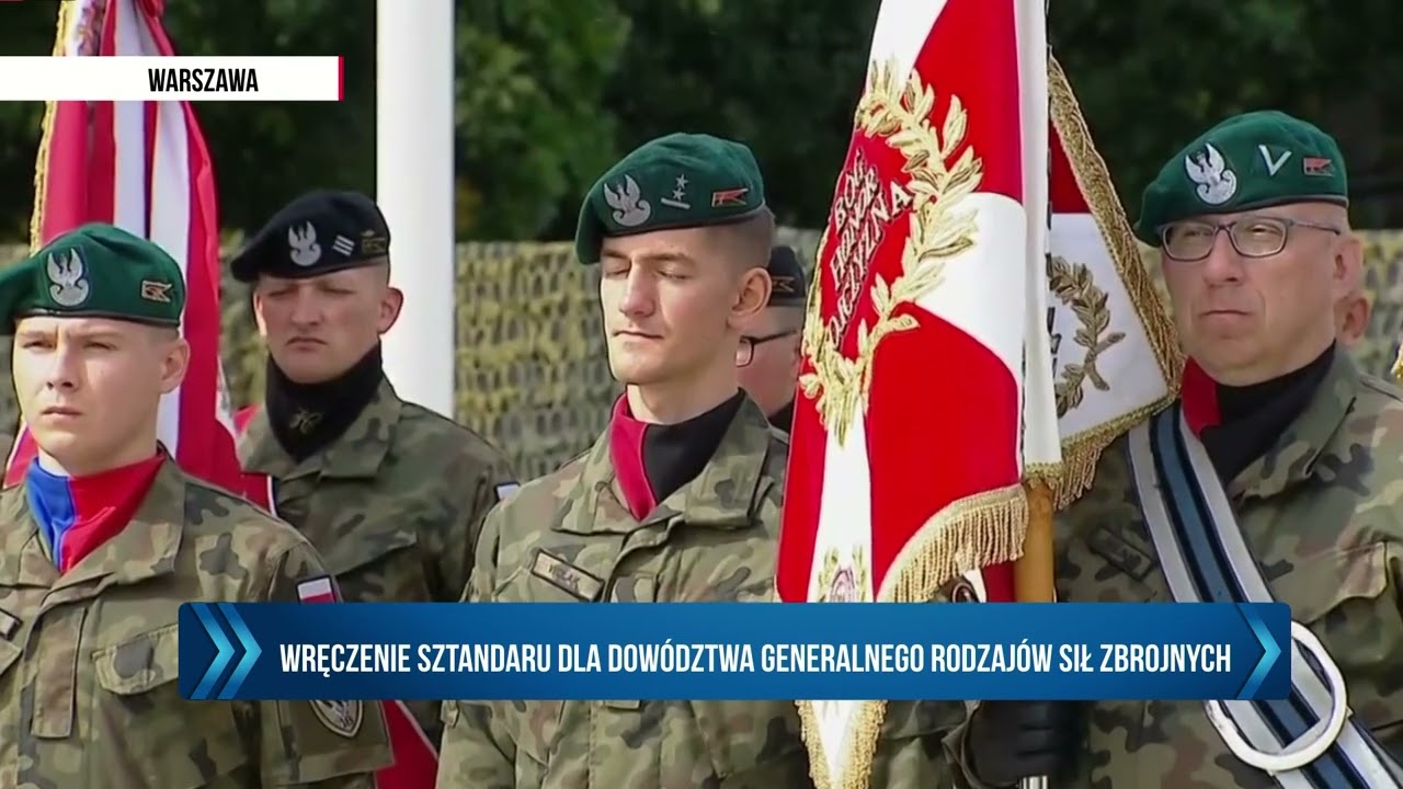 Prezydent RP wręczenie sztandaru wojskowego Dowództwu Generalnemu Rodzajów Sił Zbrojnych.