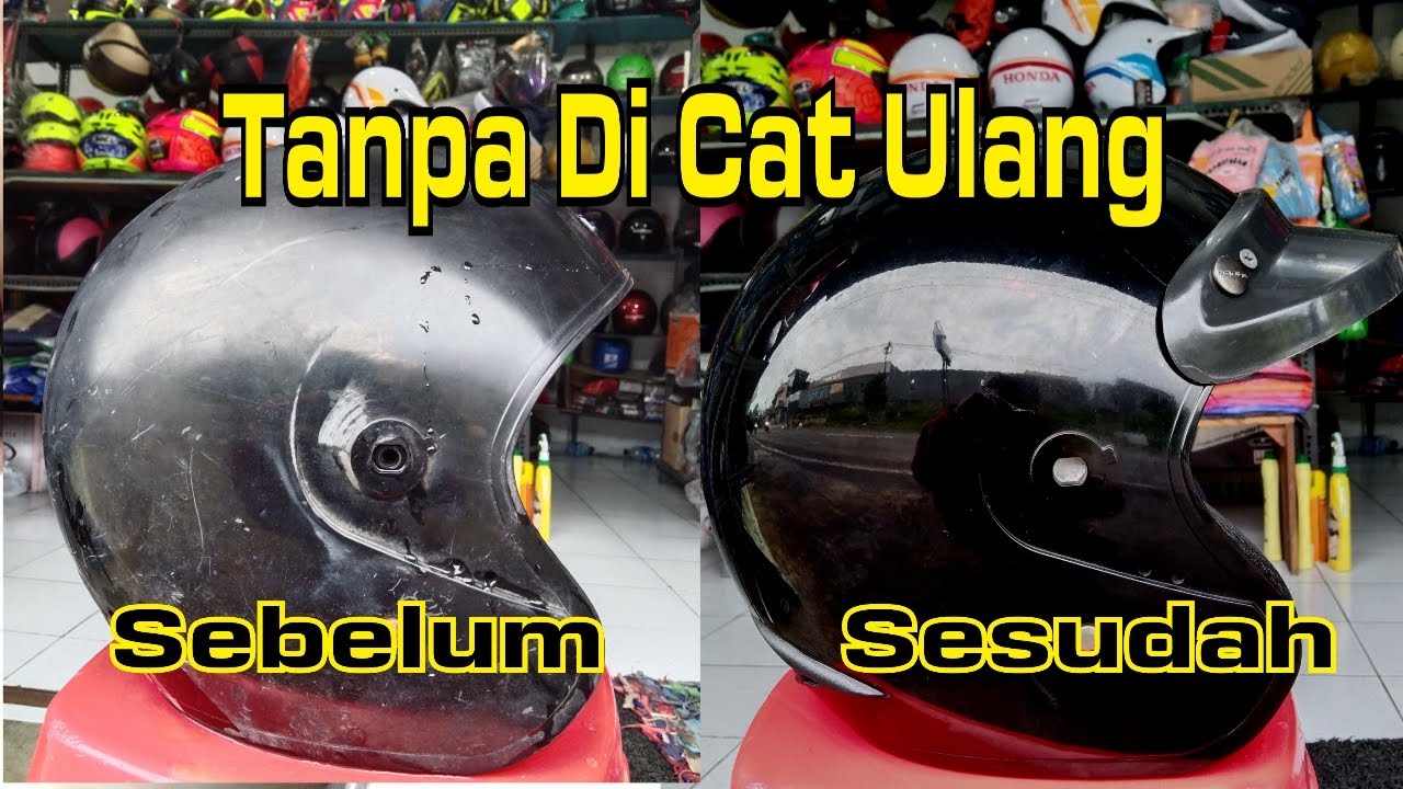 Cara Membuat Custom Helm TRX Bawaan Honda Jadi Helm Retro Cargloss