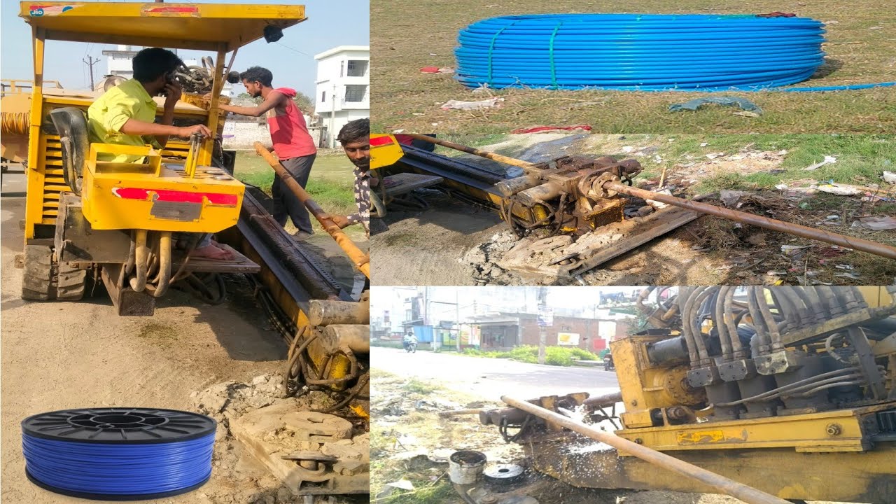 Amazing technology 5G fibre cable underground work and 5G networking