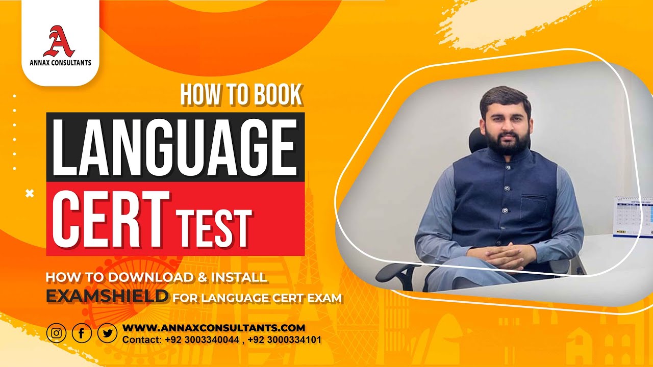 How to Book Language CERT Test | How to Download & install Examshield for language cert exam?
