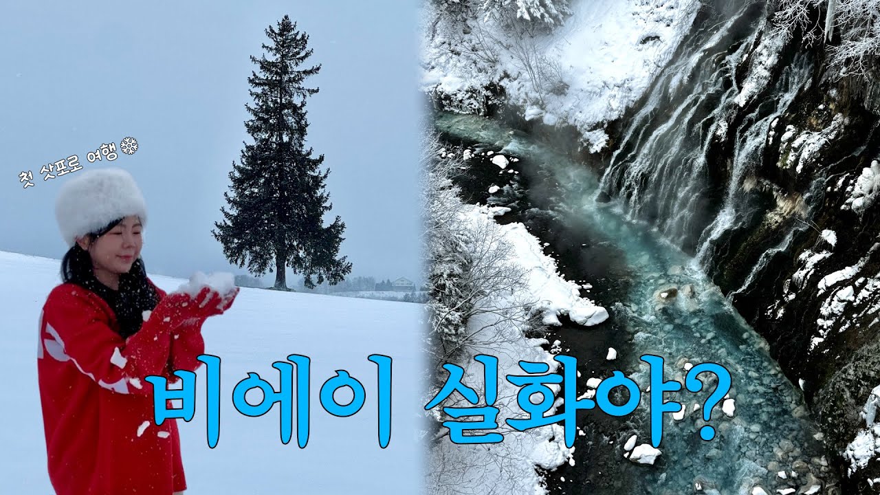 [엉이의하루 VLOG] 이 풍경 때문에 왔습니다…❄️☃️｜비에이 투어 · 삿포로 2일차 (삿포로, 비에이투어, 맛집투어)
