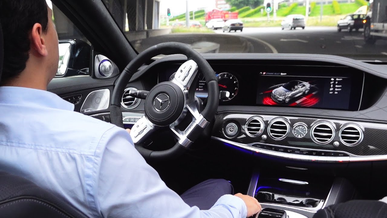 Обзор Mercedes AMG S63 ROUGH 4MATIC + Drive 2019 года. Звук S-класса. Ускорение. Выхлоп.