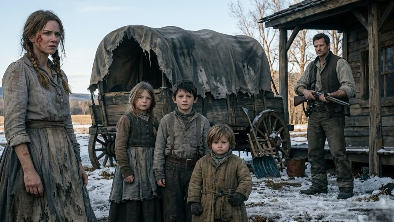 «Por favor… Solo un invierno», suplicó — El ranchero que acogió a una viuda rota y a sus tres hijos