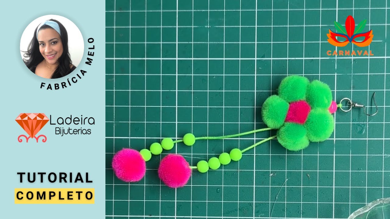 Brincos para Carnaval e Verão #diy #pap #brinco #carnaval #verão