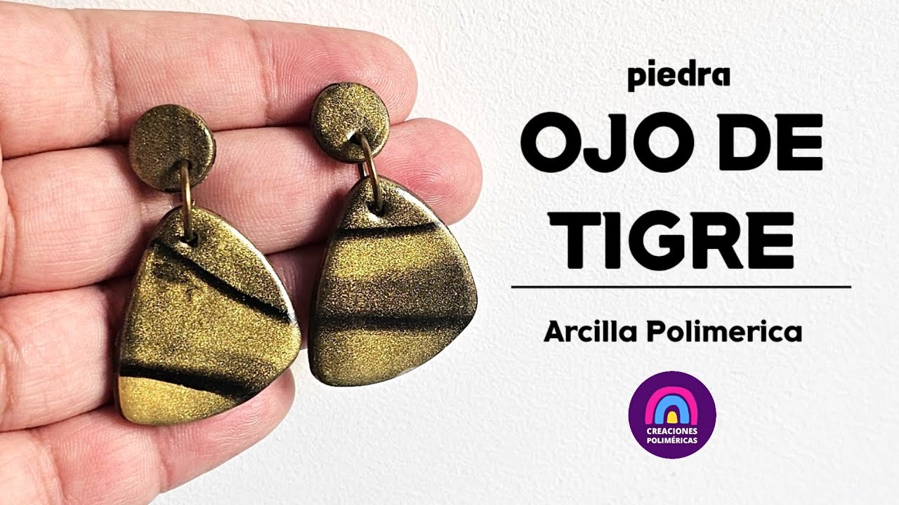 Imitación PIEDRA OJO DE TIGRE con Arcilla Polimérica | Creaciones Poliméricas