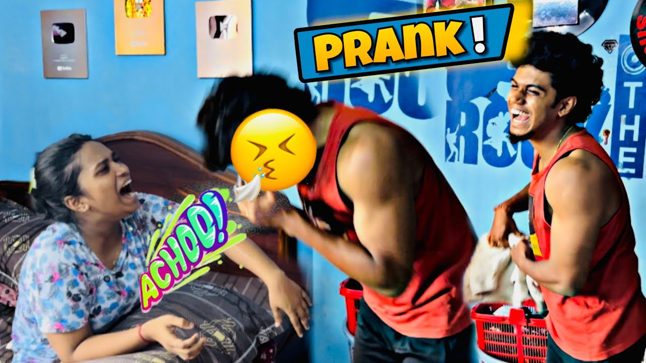 Kutty Prank 🤣 with my sister |  fixing silver& gold playbutton in wall 🐣 | MHAMALDAS | #mhamaldas