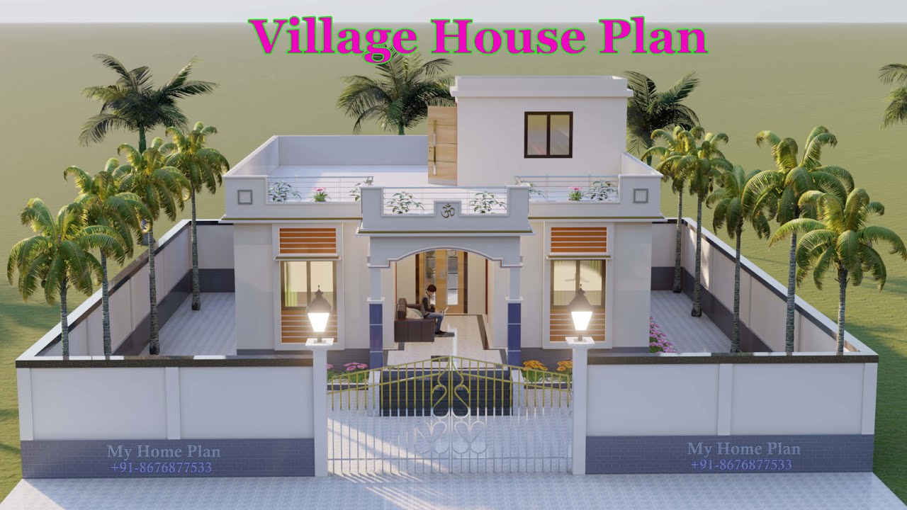 Beautiful  Home Design  II 32x48 House Design II village house II 3Bhk Home By @Myhomeplan ​