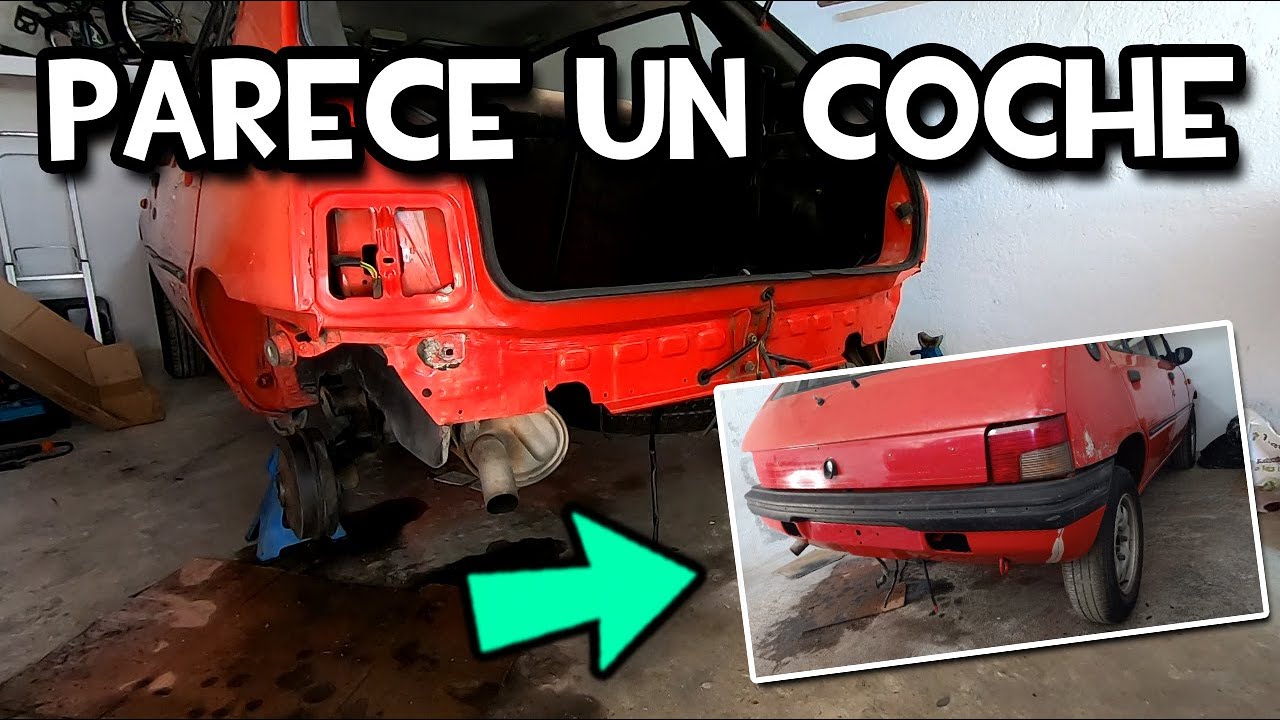 RESTAURO la parte TRASERA - parachoques RECONSTRUIDO | Peugeot 205 GTD