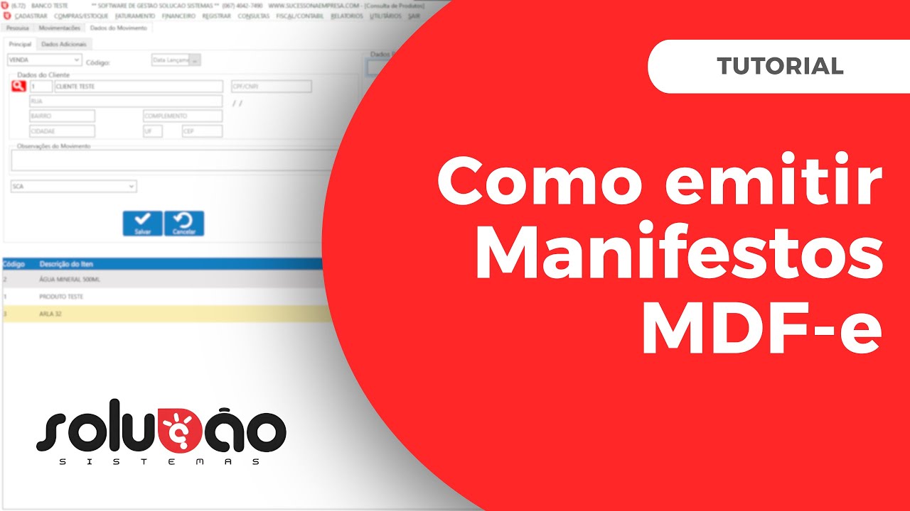 PASSO A PASSO: COMO EMITIR MDFE - SOLU&Ccedil;&Atilde;O E.R.P