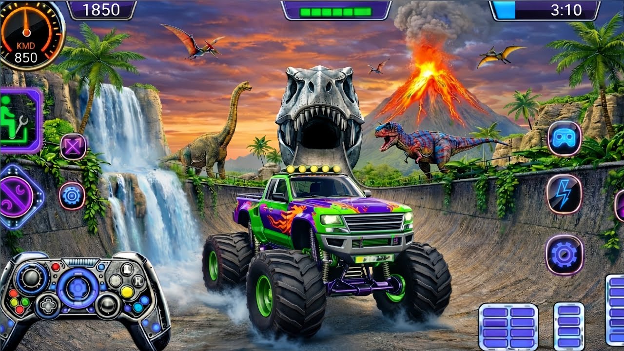 Monster Truck Mega Ramp Extreme Racing Mega Ramp Extreme Stunts Insane Crash Race