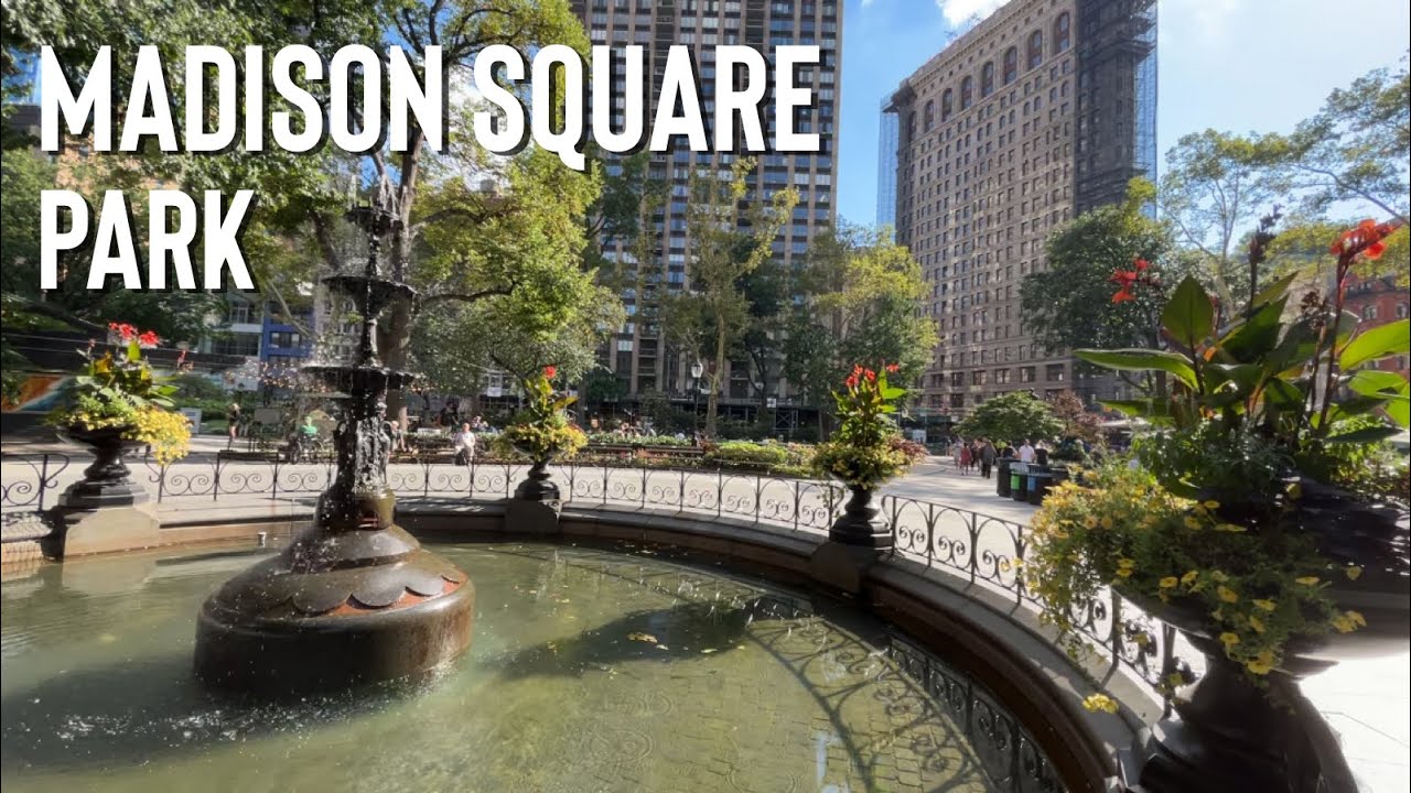 Madison Square Park Walking Tour in NYC [4K]