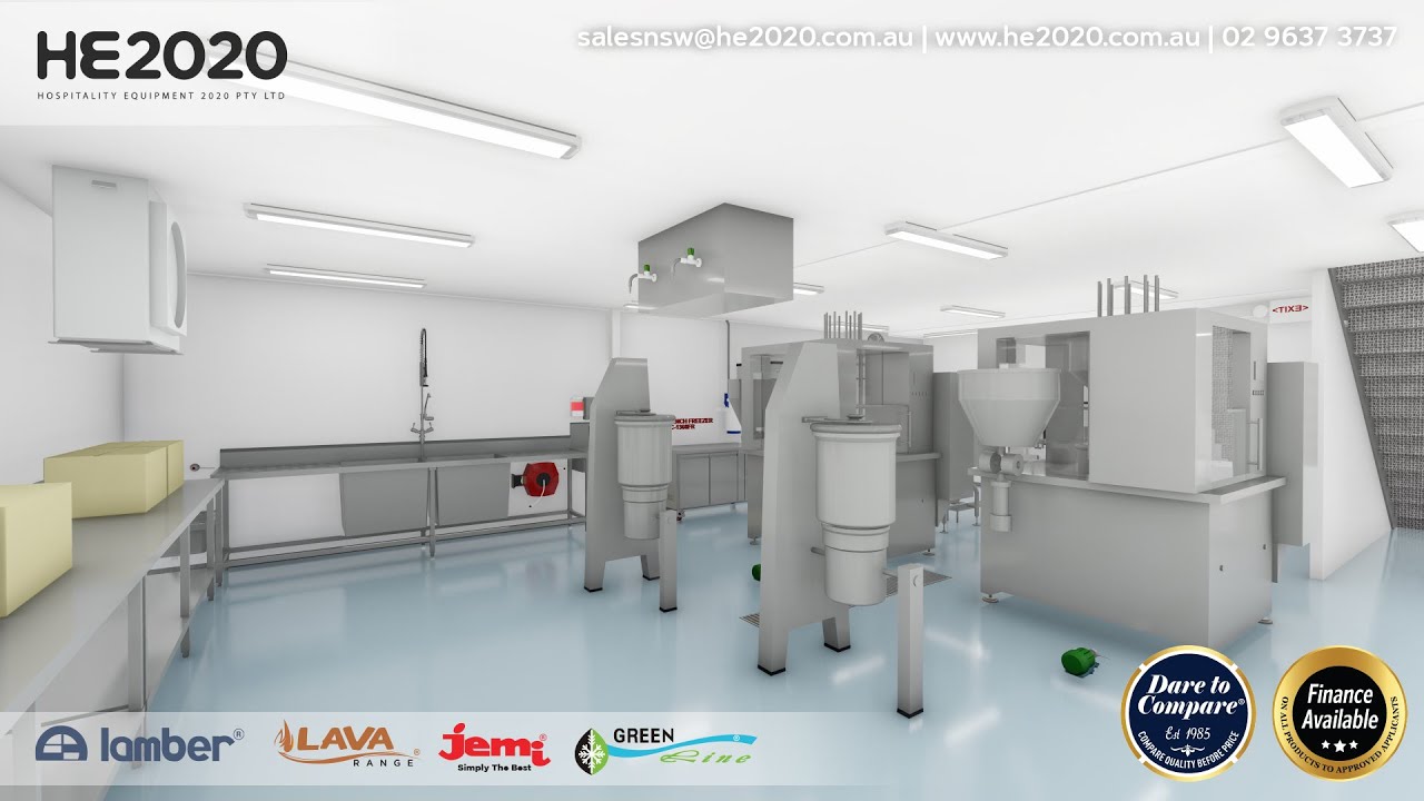 Hummus Food Factory Design Plan and 3D Walkthrough