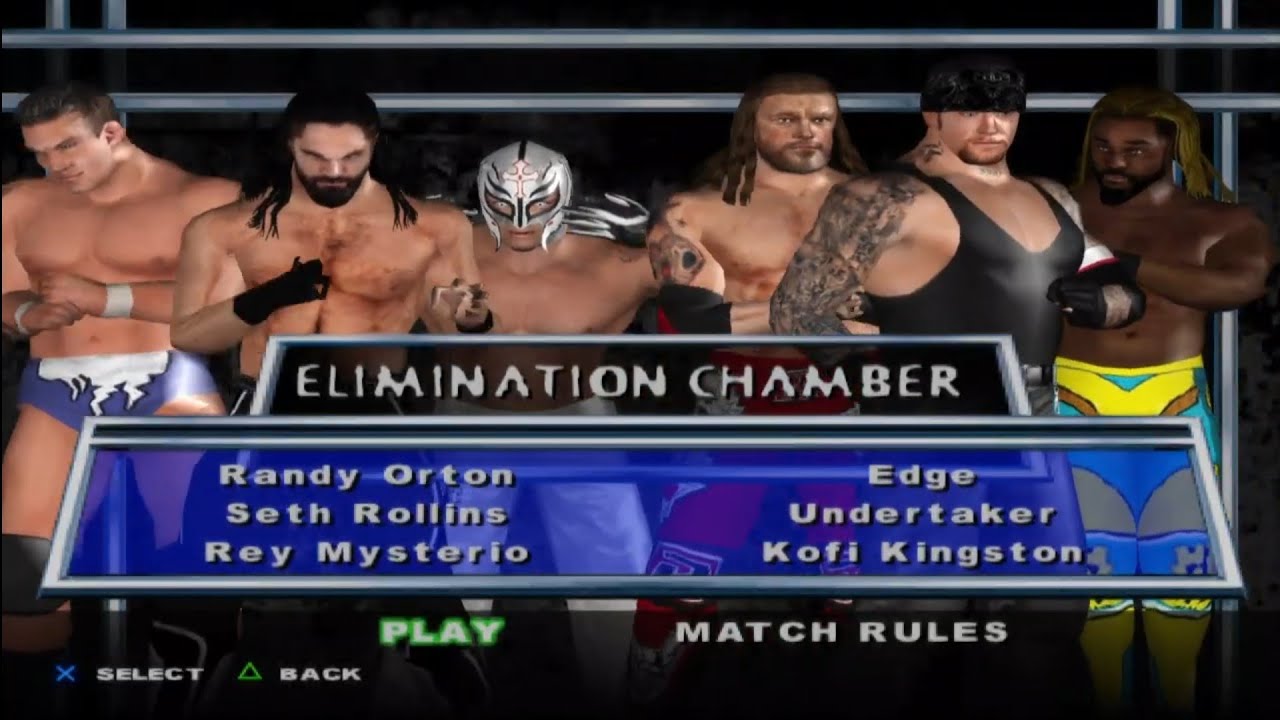 WWE SmackDown HCTP All Stars | 6-Man Elimination Chamber PS2 – Randy Orton vs Undertaker vs Edge