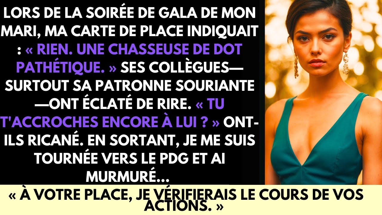 Mon Mari et Son Patron Se Sont Moqués de Moi au Gala — Mais Un Mot au PDG a Effacé Leurs Sourires
