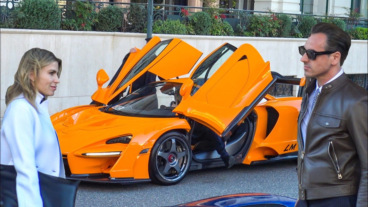 ADRIAN SUTIL & his Wife with their MCLAREN SENNA LM leaving Hotel de Paris in Monaco!!
