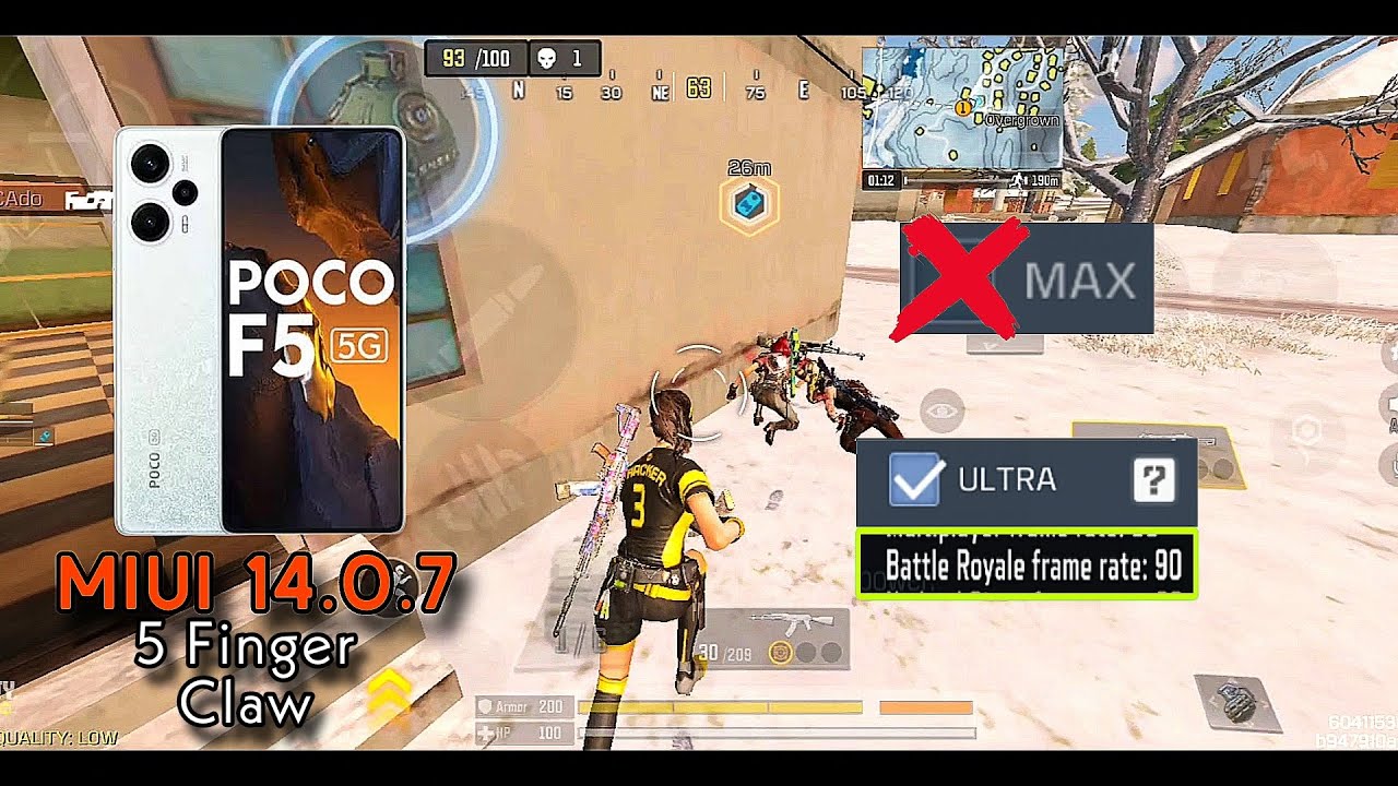📱POCO F5 MIUI 14.0.7 LOW GRAPHICS + ULTRA FPS (90) THE BEST SETTINGS IN COD MOBILE BATTLE ROYALE!