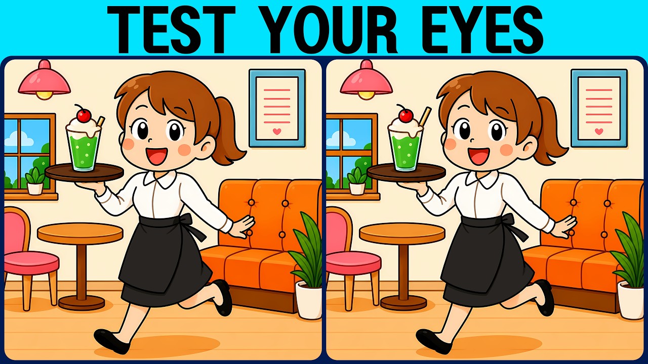 [Spot the Difference Brain Training] Can you spot all the slightly tricky differences?