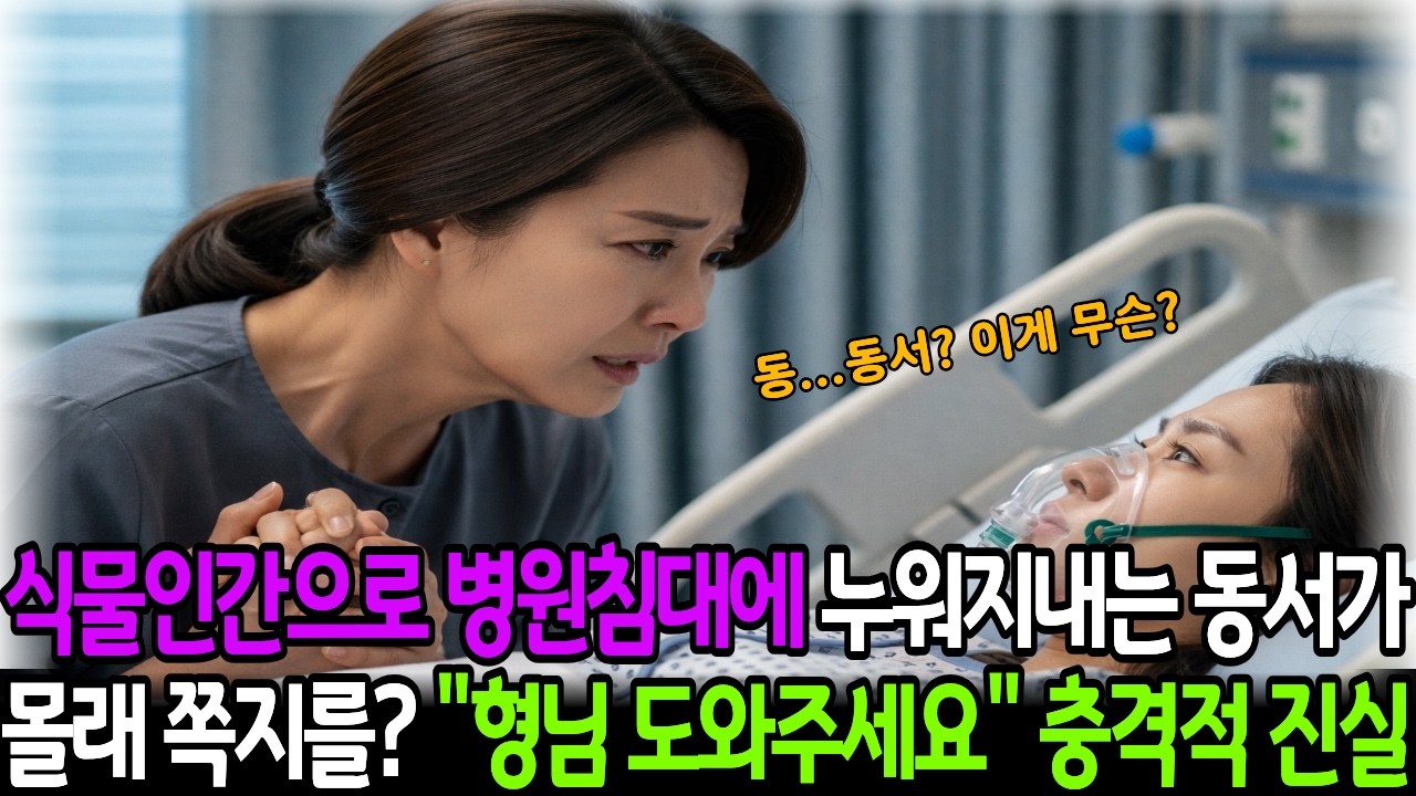 35세에 식물인간이 된 동서가 약사 형님한테 쪽지를? 시댁식구들의 이상한 행동 뒤에 숨은 충격 진실 #오디오북 #반전사연 #동서 #식물인간 #충격사연 #시니어사연 #고부갈등