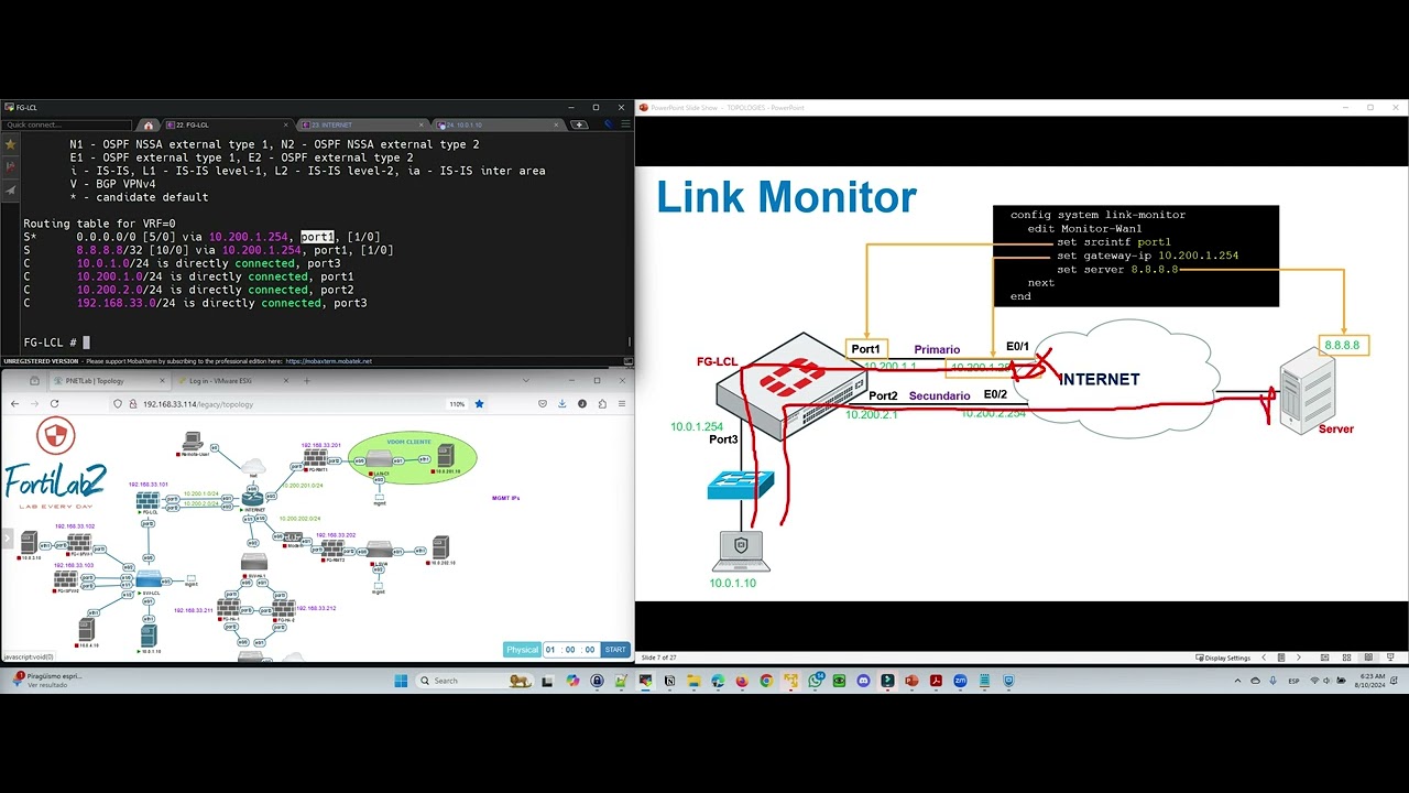 FortiGate - Link Monitor - Configuration and Test