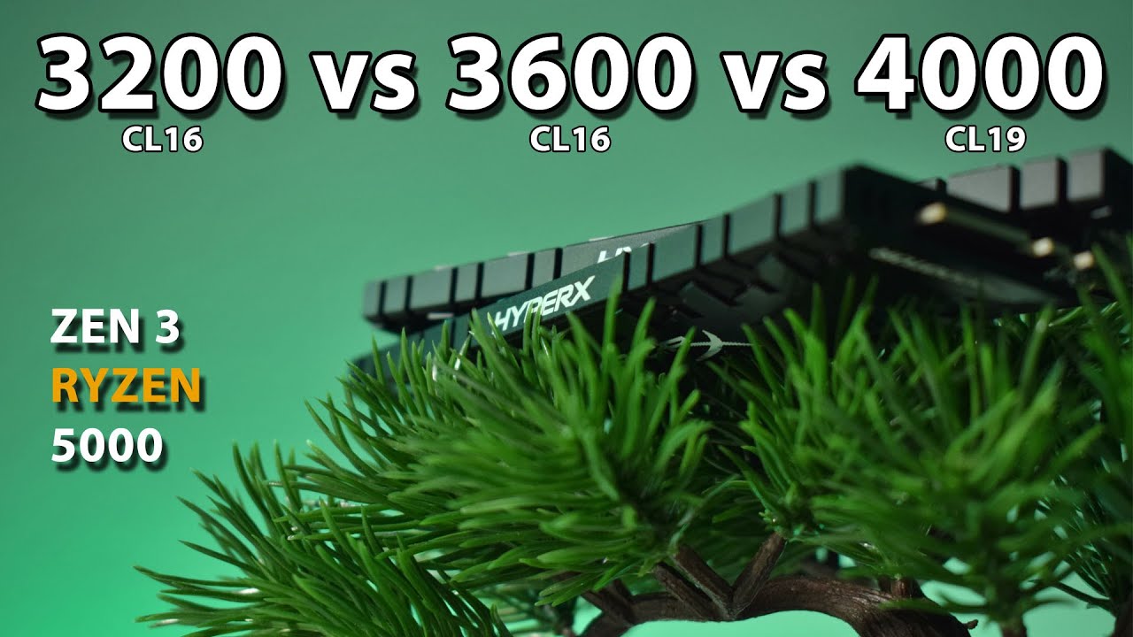 3200 vs 3600 vs 4000MHz RAM Ryzen 5 5600X Zen 3 Ryzen 5000