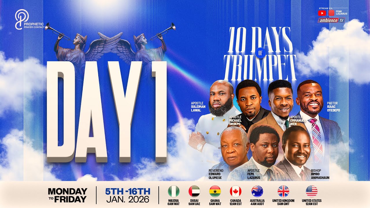 PROPHETIC PRAYER CONTACT || 10 DAYS OF TRUMPET || 5TH JANUARY 2026