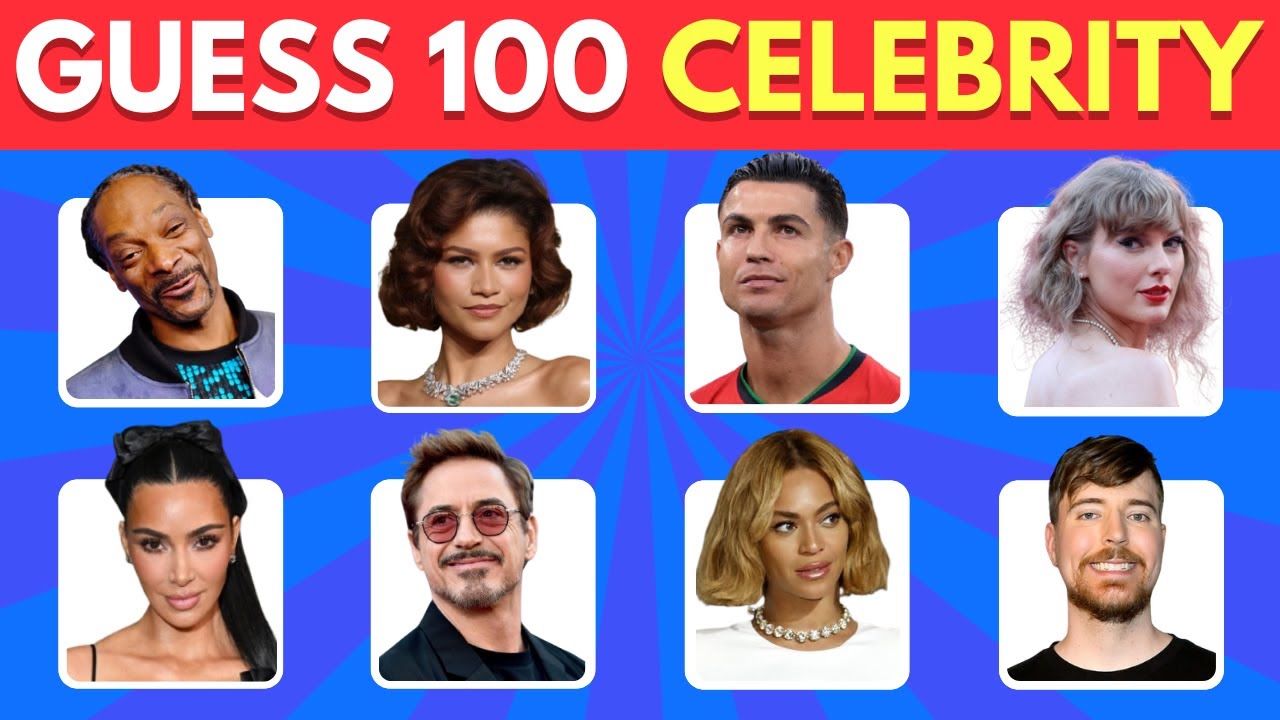 Can You Name All 100 Celebrities? 👀 | Ultimate Celebrity Picture Quiz