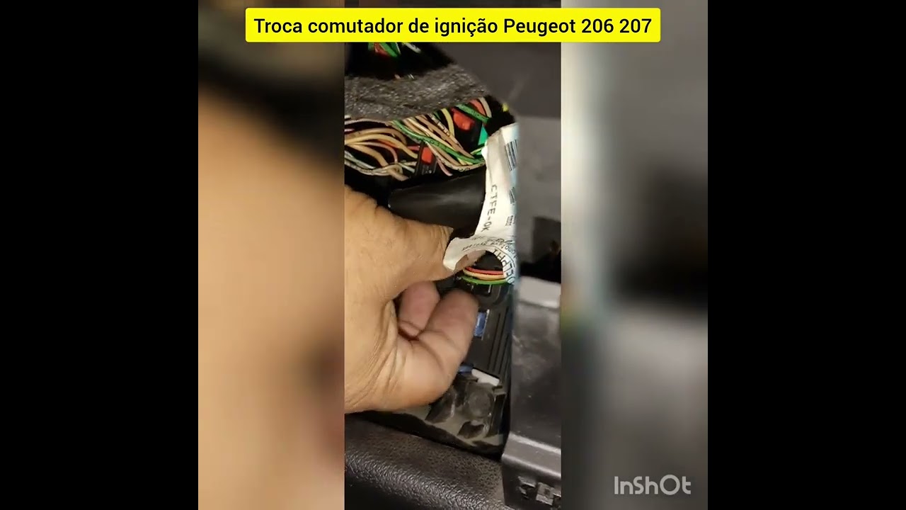 Troca comutador ignição Peugeot 207 206