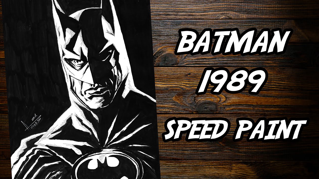 HOW TO DRAW BATMAN 1989 speedpaint TUTORIAL / Desenhando Batman Tim Burton comic art timelapse