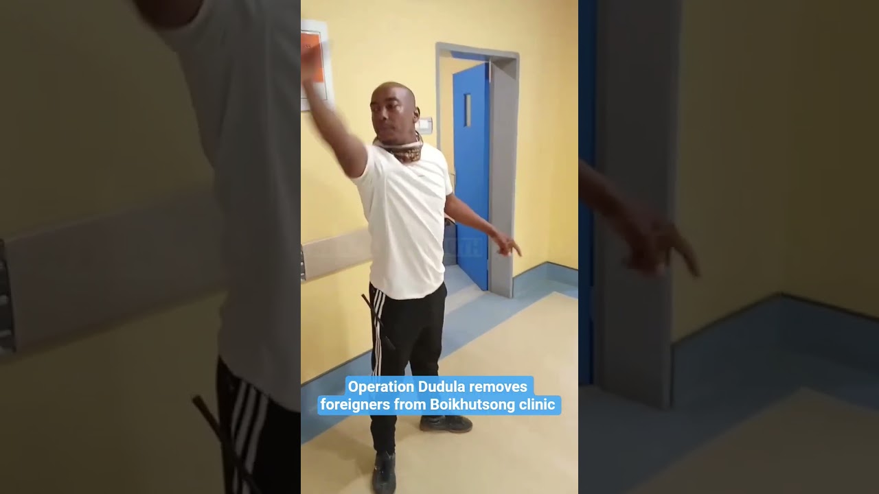 Operation Dudula removes foreigners from Boikhutsong clinic.