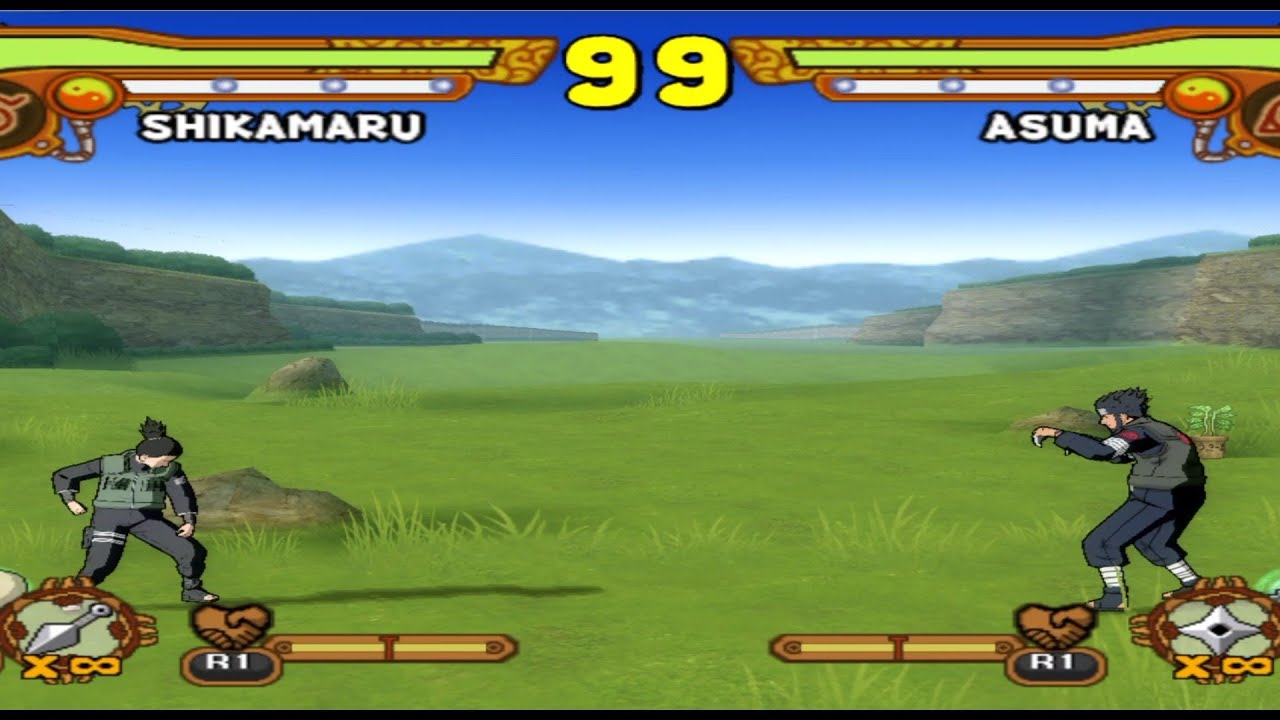 Shikamaru, Choji, Ino Vs Asuma 🔥 Naruto Ultimate Ninja 5 | ps2 🎮