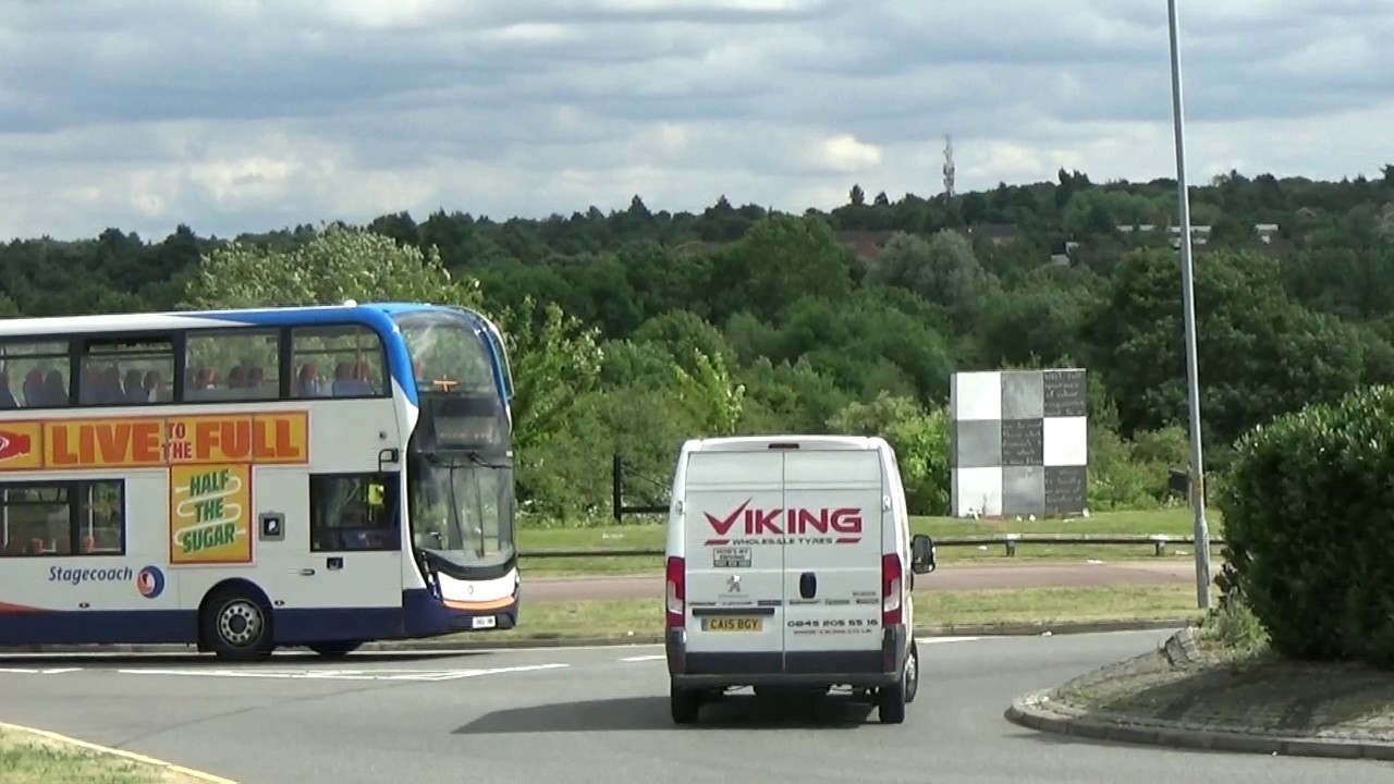 Buses at Sixfields and Northampton (Silverstone Buses) 14/7/2017