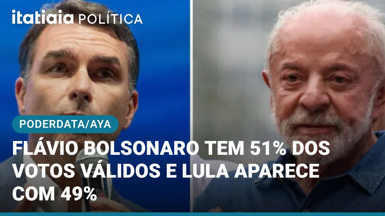 PESQUISA PODERDATA/AYA: FL&Aacute;VIO BOLSONARO E LULA T&Ecirc;M EMPATE T&Eacute;CNICO NO 2&ordm; TURNO