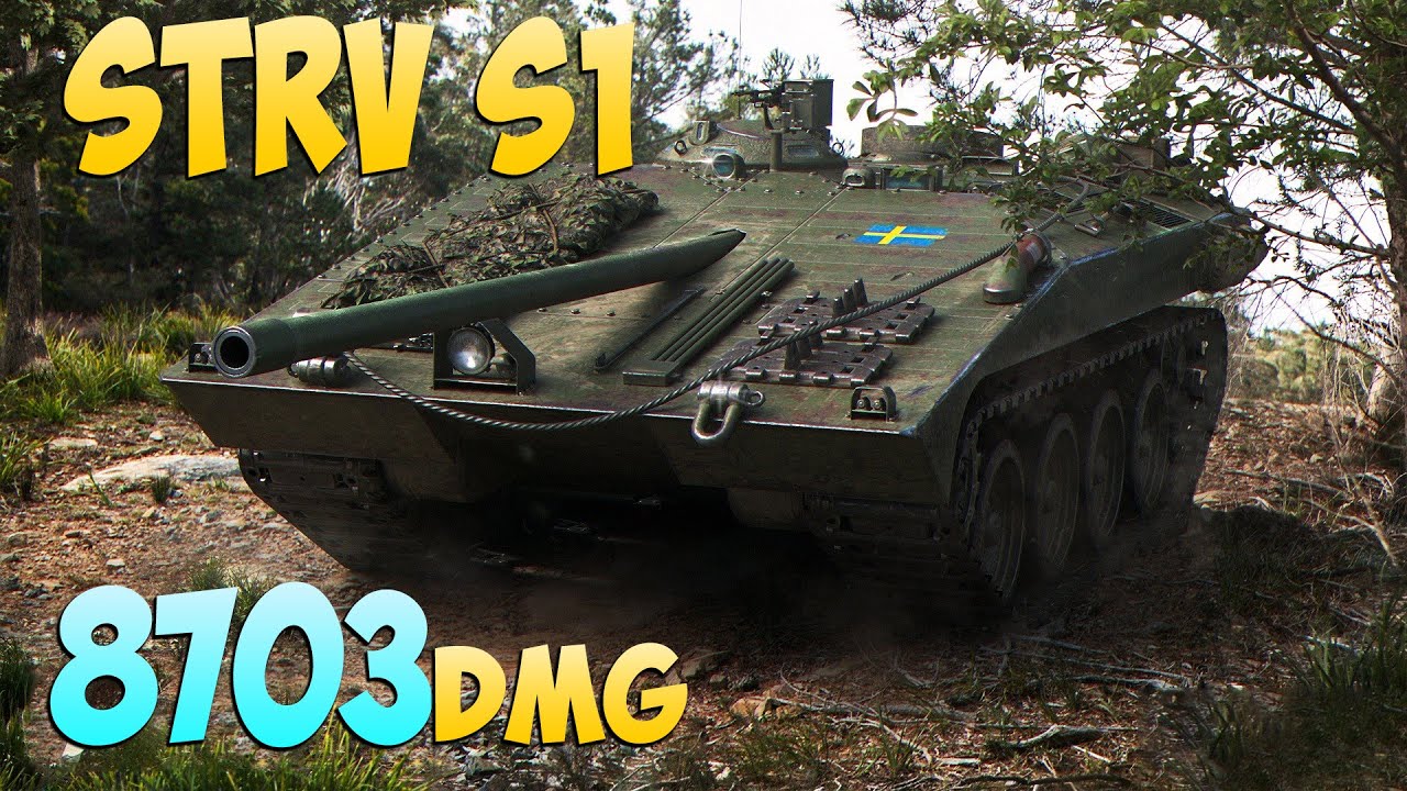 Strv S1 - 6 Фрагов 8.7K Урона - Красивый бой взводом! - Мир Танков